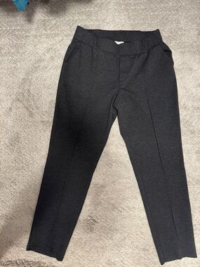 Garnet Hill Charcoal Ponte Pull-On Pants